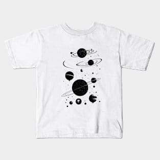 white and black galaxy Kids T-Shirt